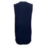 The navy blue Castore top, shown from the back, features a simple design reminiscent of the USA Rugby Marble Printed Training Singlet by Castore.