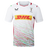 The Harlequins Replica Away Jersey 23/24 by Castore is a white rugby jersey with colorful diagonal stripes, DHL as main sponsor, and chest logos—ideal for any supporter.
