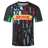 The Harlequins 23/24 Replica Third Jersey by Castore features a geometric black, blue, and red design with green accents, DHL front sponsor logo, and moisture-wicking fabric for comfort on and off the pitch.