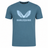 The Harlequins 23/24 Cotton Logo Tee by Castore is a blue cotton shirt featuring a white winged Harlequins logo above "HARLEQUINS" in capitals on the front.