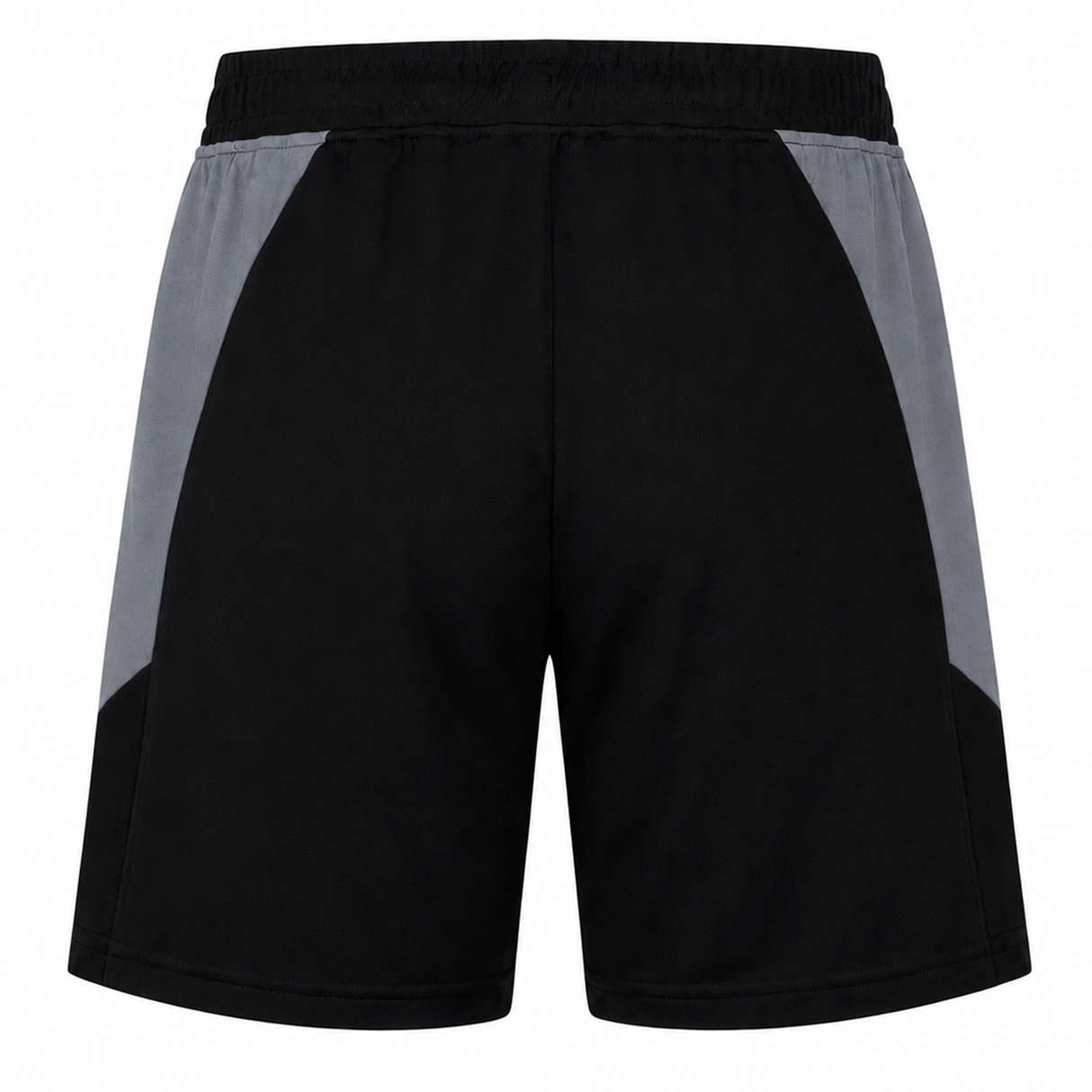 Saracens Pro Home Shorts 23/24 by Castore, black with gray side panels, shown from the back on a white background. Elite-level performance shorts crafted for serious athletes by Castore.