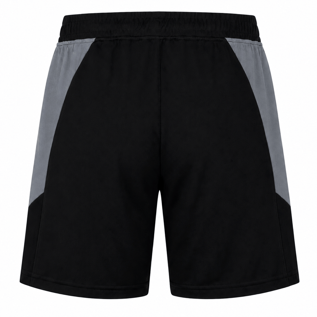 Saracens 24/25 Pro Players Gym Training Shorts by Castore, featuring gray side panels, are displayed from the back against a white background.