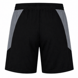 Saracens 24/25 Pro Players Gym Training Shorts by Castore, featuring gray side panels, are displayed from the back against a white background.