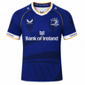 The Leinster 23/24 Replica Home Jersey by Castore features blue with white and gold accents, "Bank of Ireland" sponsor, and Castore logos. Official replica jersey for dedicated Leinster Rugby fans.