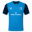 The Leinster 23/24 SS Travel Tee by Castore features blue and navy colors, short sleeves, Castore logo, Bank of Ireland sponsor, and the Leinster Rugby crest on the chest.