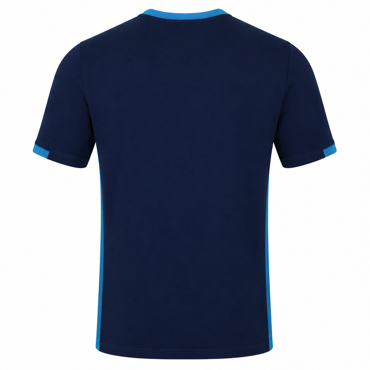 The Castore Leinster 23/24 SS Travel Tee is shown from the back in navy with light blue trim against a white background.