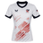 The USA Rugby 24/25 Pro 7s Away Jersey by Castore for women features red and gray stripes, USA Rugby and Castore logos, a black collar and cuffs, plus a small USA flag on the right sleeve.