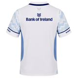 Back view of the Leinster 24/25 Replica Away Jersey by Castore, featuring light blue accents, zigzag sleeve patterns, and "Bank of Ireland" sponsor—a must-have for passionate Leinster fans.