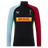 The Harlequins 24/25 Matchday 1/4 Zip Midlayer by Castore features light blue and red long sleeves, a black front, DHL sponsor logo, and both Harlequins and Castore chest logos.