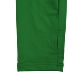 Close-up of the lower leg section on the green Harlequins 24/25 Matchday 1/4 Zip Midlayer by Castore, showing a stitched rectangular opening near the side seam.