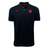 Just In: The Stade Toulousain Pique Polo by Nike featuring a red Nike logo and a red embroidered crest on the chest, available in black.
