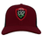A maroon RC Toulon C99 Trucker Cap by Nike with a black mesh back and a "Toulon RCT" emblem featuring white flowers on the front panel, designed with Nike's Dry-Fit technology for ultimate comfort.