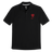 The RC Toulon 25/26 Pique Polo by Nike is a black polo shirt with a red embroidered RC Toulon crest and a red Nike swoosh on the left chest.