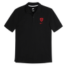 The RC Toulon 25/26 Pique Polo by Nike is a black polo shirt with a red embroidered RC Toulon crest and a red Nike swoosh on the left chest.