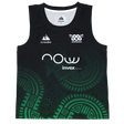 Show your support for Las Serpientes with this black and green Credo Rugby tank top, featuring Aztec-inspired patterns, sponsor logos, and "SERPIENTES" beneath a snake emblem—ideal for fans of Mexico rugby.