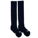A pair of USA Rugby 22/23 Home Socks by Castore in black, laid flat on a white background.