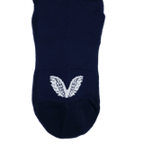 The USA Rugby 22/23 Home Socks by Castore are navy blue with a white, wing-shaped design on top, reflecting classic USA Rugby style.