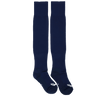 A pair of long, navy blue USA Rugby 23/24 Training Socks by Castore with white logos near the toes, displayed side by side on a plain white background. These Castore socks offer comfort and support for intense workouts.