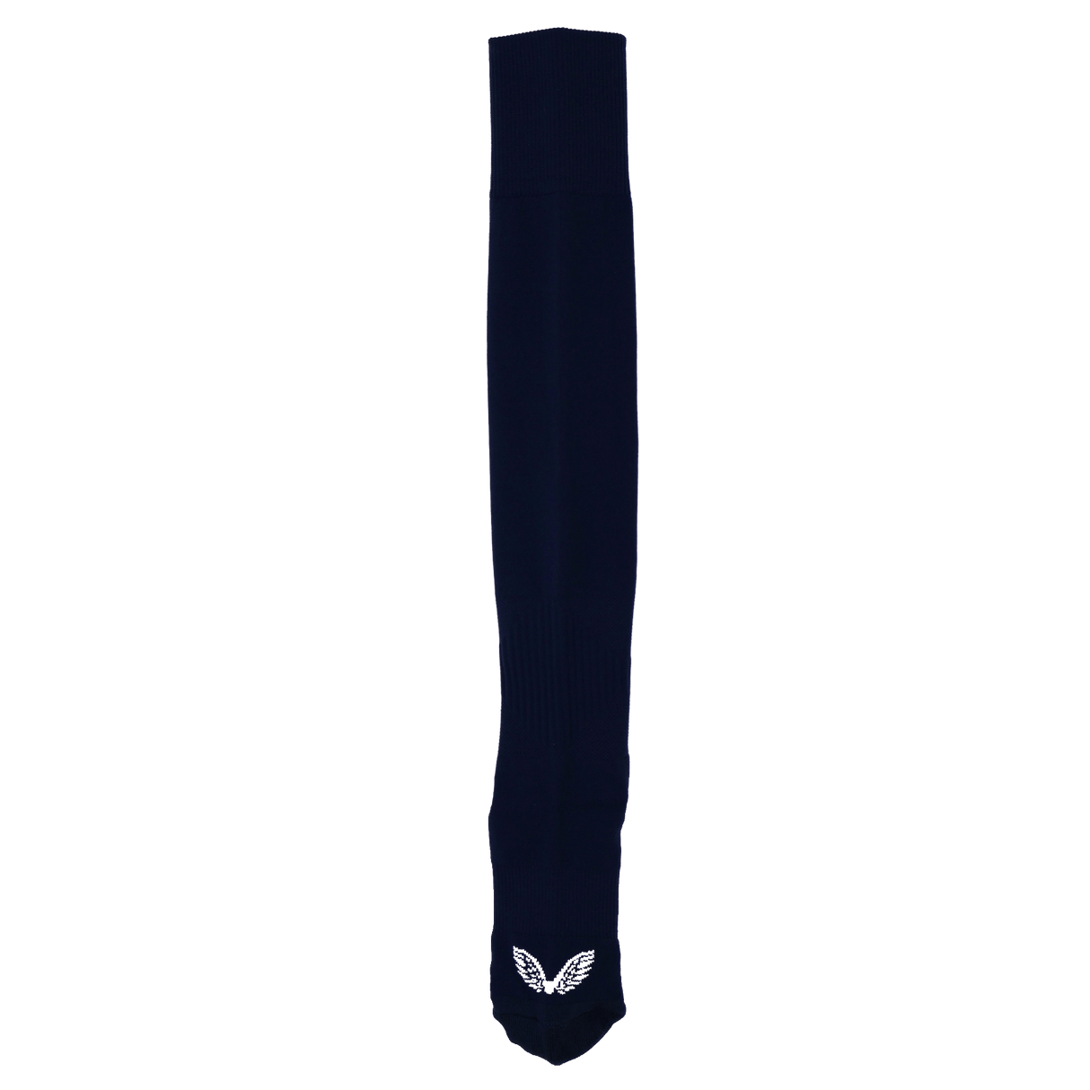 A single long black USA Rugby 23/24 Training Sock by Castore, featuring a white winged logo near the toe, shown on a plain white background.