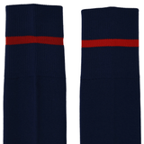 The USA Rugby 24/25 Home Socks by Castore are navy blue with a single red stripe near the top.