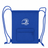 The Leinster Drawstring Bag 24/25 by Castore is a blue gym bag with a front zip pocket and the iconic white logo, combining durability and style.