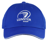 The Leinster Snap Back Cotton Twill Cap 24/25 by Castore is a blue cotton twill cap featuring the Leinster Rugby logo and white embroidered text on the front.