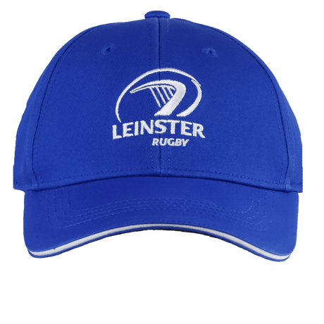 The Leinster 24/25 Snap Back Cotton Twill Cap by Castore features blue cotton twill, with the Leinster Rugby logo and text embroidered in white on the front.