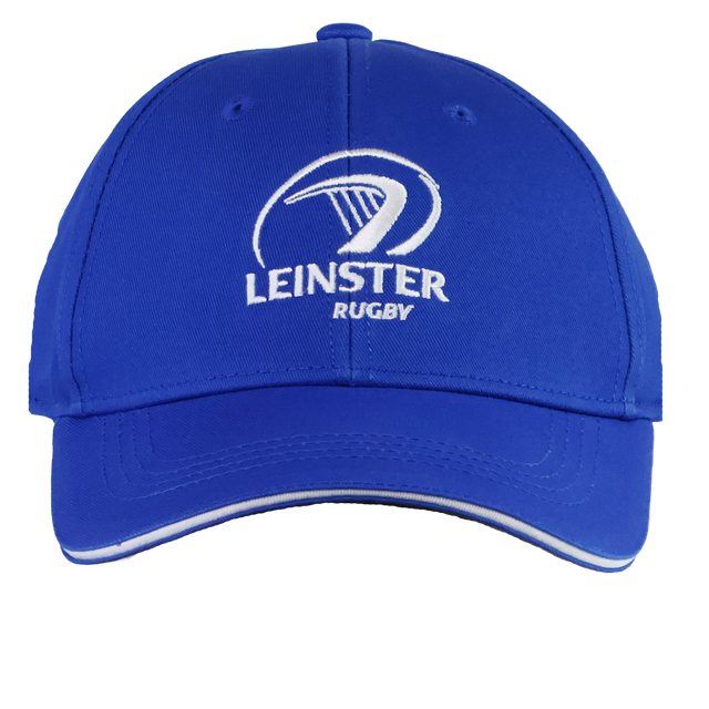 The Leinster Snap Back Cotton Twill Cap 24/25 by Castore is a blue cotton twill cap featuring the Leinster Rugby logo and white embroidered text on the front.