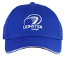 The Leinster Snap Back Cotton Twill Cap 24/25 by Castore is a blue cotton twill cap featuring the Leinster Rugby logo and white embroidered text on the front.