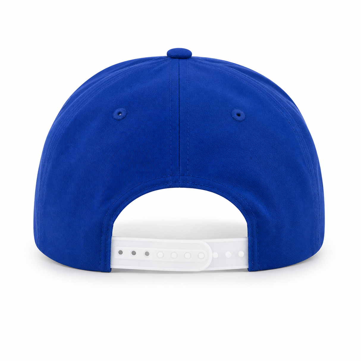 The Leinster Snap Back Cotton Twill Cap 24/25 by Castore features blue cotton twill, a white adjustable snapback closure, and two ventilation eyelets for comfort and style.