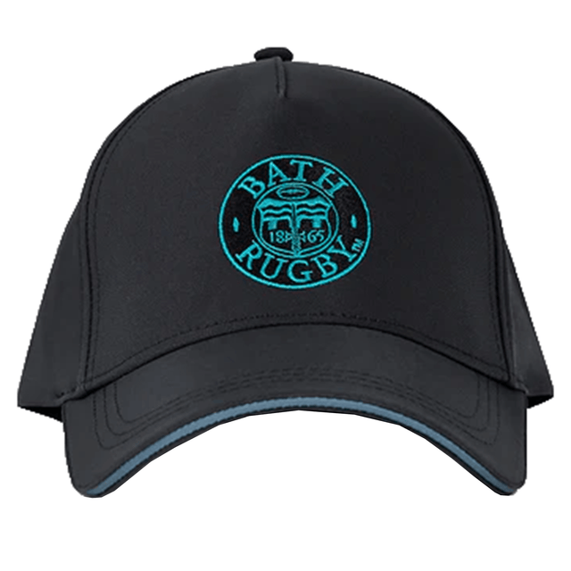 Bath Club Cap 24/25 by Castore featuring a bold blue "Bath Rugby" emblem on the front, expertly crafted by Castore.