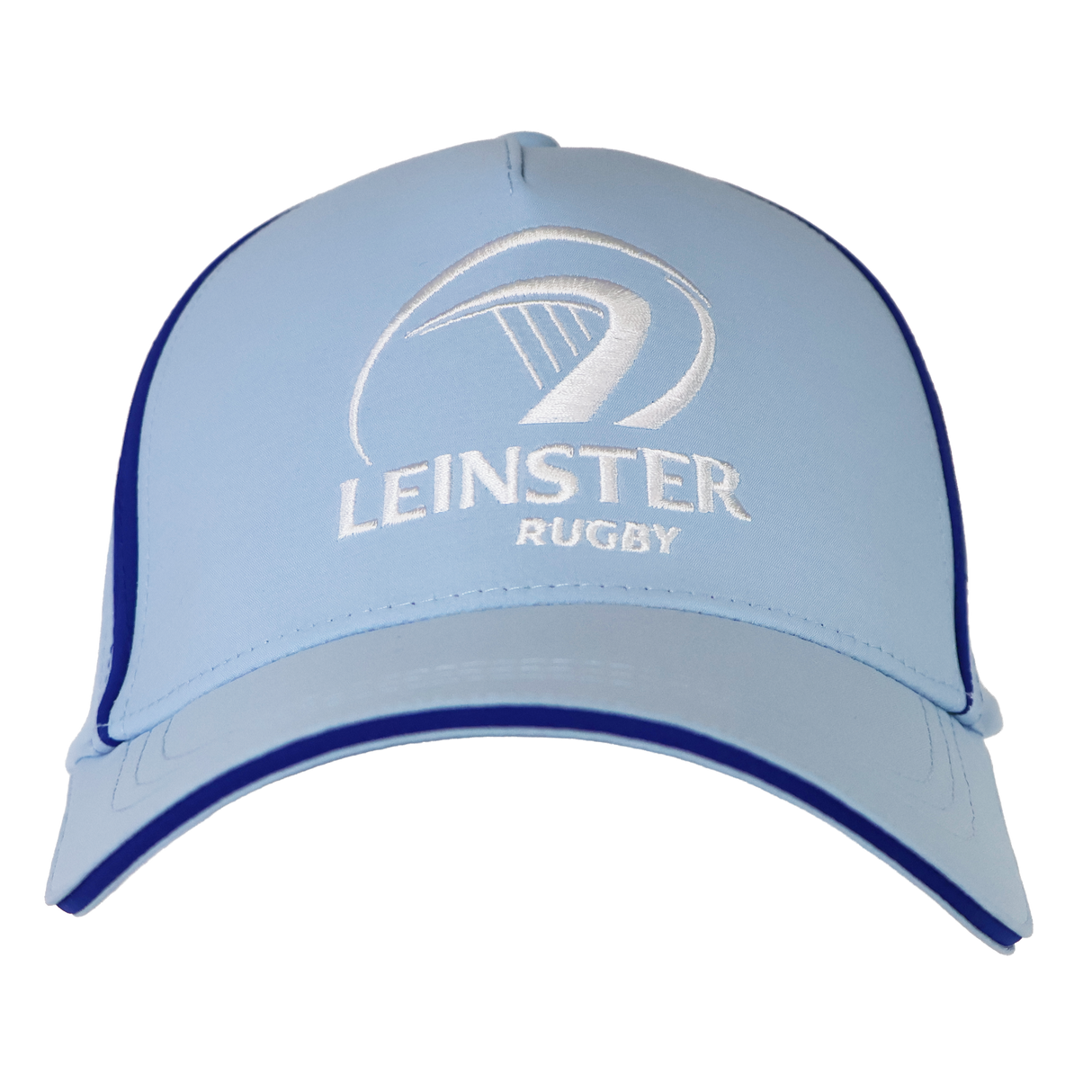 The Leinster Club Cap 24/25 by Castore features a light blue design with the team logo and white text embroidered on the front—a must-have for any rugby fan's collection.
