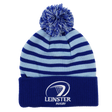 Show your team spirit with the Leinster Club Bobble Beanie 24/25 by Castore. This blue and light blue striped beanie features a pom-pom, embroidered Leinster Rugby logo, and turned-up cuff—perfect for fans.