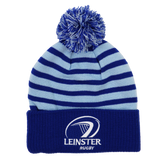 Show your team spirit with the Leinster Club Bobble Beanie 24/25 by Castore. This blue and light blue striped beanie features a pom-pom, embroidered Leinster Rugby logo, and turned-up cuff—perfect for fans.