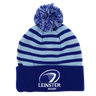 Show your team spirit with the Leinster Club Bobble Beanie 24/25 by Castore. This blue and light blue striped beanie features a pom-pom, embroidered Leinster Rugby logo, and turned-up cuff—perfect for fans.