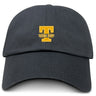 Show your team spirit with the Tacoma Tsunami Rugby Adult Low-Profile Cotton Twill Dad Cap by EMB S&S Activewear, featuring a bold yellow "T" and "Tacoma Rugby" embroidered on classic black cotton twill.