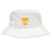 The EMB S&S Activewear Tacoma Tsunami Rugby Crusher Bucket Cap is a cotton twill hat featuring a yellow "T" and "Tacoma Rugby" on the front, offering classic style and dependable sun protection.