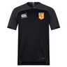 The University of Tennessee Vapodri Evader Jersey by Canterbury features short sleeves, moisture-wicking Vapodri tech, the EMB Canterbury logo on the right chest, and a Tennessee Rugby badge on the left chest.