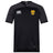 The EMB Canterbury Tacoma Tsunami Rugby Vapodri Evader Jersey is black, features moisture-wicking technology, a yellow "Tacoma Rugby" logo on the left chest, and a white Canterbury logo on the right.