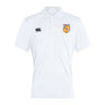 The University of Tennessee Club Dry Polo by EMB Canterbury features the brand logo on the right chest and Tennessee Rugby badge on the left, with Vapodri tech for breathability—ideal for active wear.