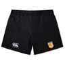 The EMB Canterbury University of Tennessee Women's Yokohama Short features a "Canterbury" logo on the left leg and a "Tennessee Rugby" patch on the right, displayed against a white background.