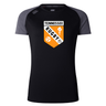 The WRS Canterbury University of Tennessee Women's Elite Training Tee features black and gray short sleeves with a bold "Tennessee Rugby" crest and "Est. 1970" on the front—perfect for comfort and style in any workout.