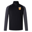 The University of Tennessee Elite First Layer by EMB Canterbury is a black quarter-zip rugby training top with dark gray sleeves and a “Tennessee Rugby” crest on the left chest.