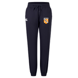 The University of Tennessee Women's Leisure Sweatpant by EMB Canterbury features a drawstring waist, white Canterbury logo on the left thigh, and a Tennessee Rugby badge on the right—perfect for leisure.