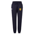 The Tacoma Tsunami Rugby Women's Leisure Sweatpant by EMB Canterbury features an elastic waistband, drawstring, a white left logo, and a yellow "T" with "TICHFIELD RUGBY" on the right. Stylish and comfortable navy blue design.