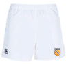 The University of Tennessee Advantage Rugby Shorts by EMB Canterbury feature the Canterbury logo on the left, Tennessee Rugby logo on the right, and deliver classic style with moisture-wicking comfort for top rugby performance.