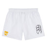 The Tacoma Tsunami Rugby Tactic Short by EMB Canterbury features a yellow "Tactical Rugby" logo on the left leg and a black graphic on the right—perfect for gym training or as stylish Canterbury shorts.