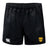 Tacoma Tsunami Rugby Advantage Rugby Shorts by EMB Canterbury feature an elastic waistband, a white Canterbury logo on the left leg, and a yellow Tacoma Rugby emblem on the right. Designed for rugby durability and performance.