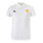 The EMB Canterbury Tacoma Tsunami Rugby Waimak Polo is a white men's short-sleeve polo with the Canterbury logo on the right chest and a gold "T" with "TECH HIGH" on the left, offering classic style and comfort.