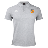 The EMB Canterbury University of Tennessee Waimak Polo is a light gray men’s rugby shirt with a collar, white Canterbury logo on the right chest, and Tennessee Tigers badge on the left—perfect for fans of classic rugby style.